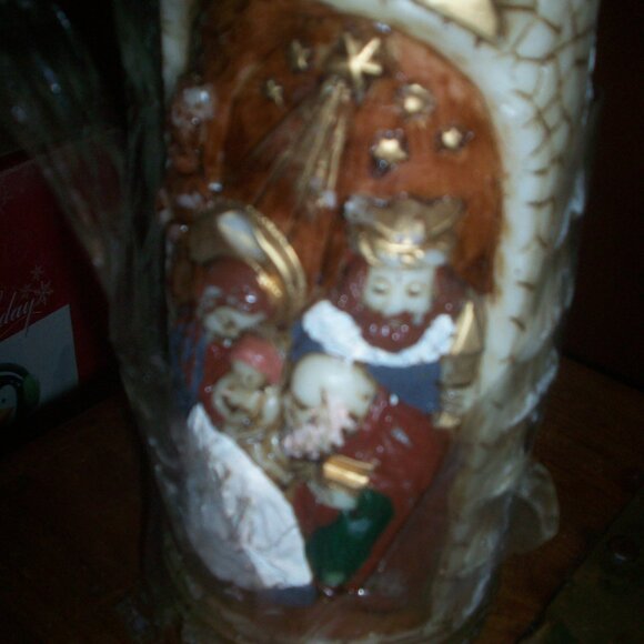 Vintage 1984 Christmas Nativity Pillar Candle Crèche 9” Emperor Art Creations - Picture 7 of 7